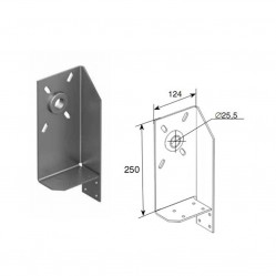 Кронштейн опорный правый 180 для выносного вала