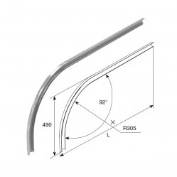 Изгиб горизонтальной направляющей R305 H490 L=3000